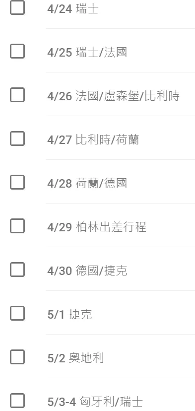 每日分層計畫表