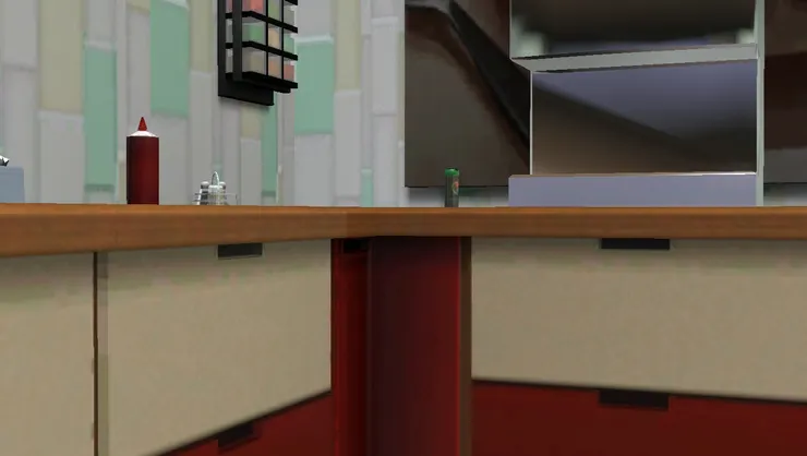 這些櫃子就是放補充品，例如調味料和紙巾。