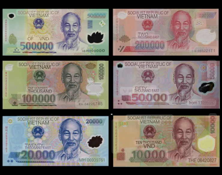 面額驚人的越南盾