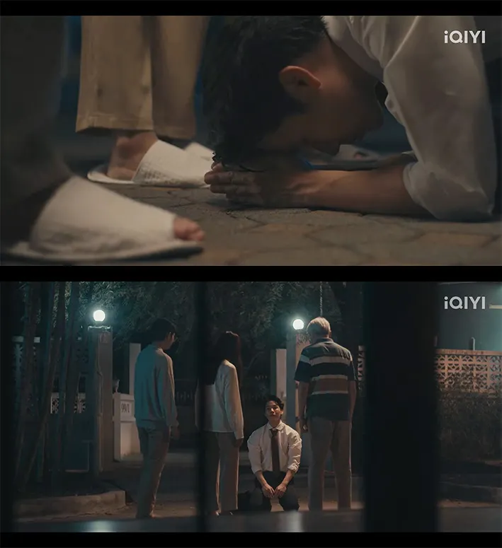 這邊看見Joke跪下向父母謝恩並道歉,我感受到不管他和父親的衝突有多大?他打從心底還是竟愛著自己的父母,像我之前說的,他種種不合常規的操作是因為很愛父母,不希望他們失望。