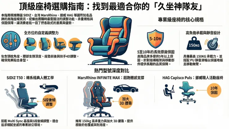 2026五款人氣高階人體工學椅深度評比