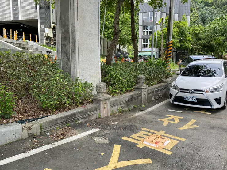 甫踏入山門，可見左右兩側有矮橋的欄杆，歷史悠久、可見精緻雕工