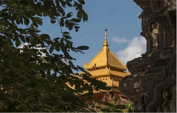 柬埔寨佛教寺廟 圖／Pngtree 網站