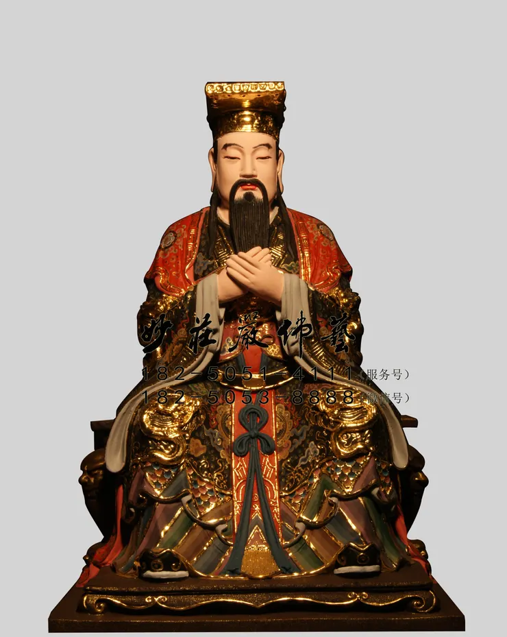 銅雕玉皇大帝彩繪神像