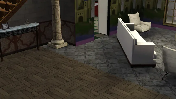 不同的區域我特意使用不同的地板。