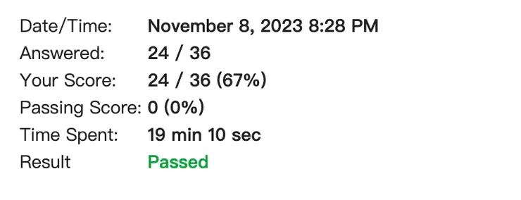 School A+閱讀與聽力測驗結果
