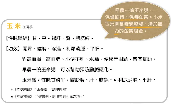 早晨「玉米粥」保健眼睛、血管、養胃整腸