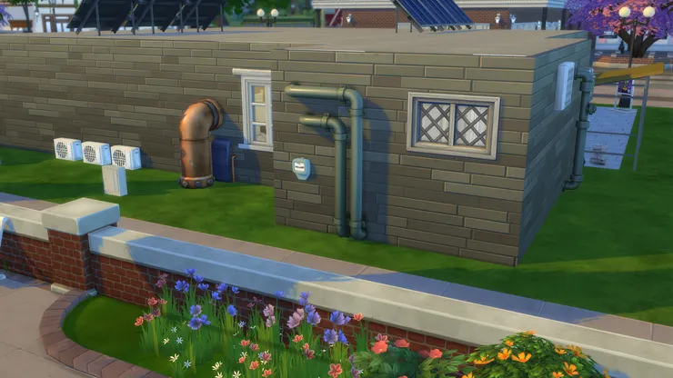 這裏是洗手間，所以有喉管和水標。