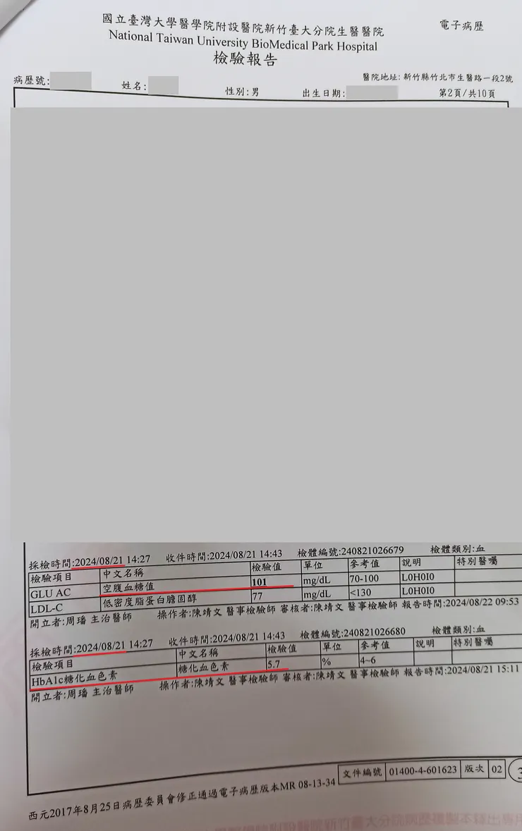 2024.08.21糖化血色素值