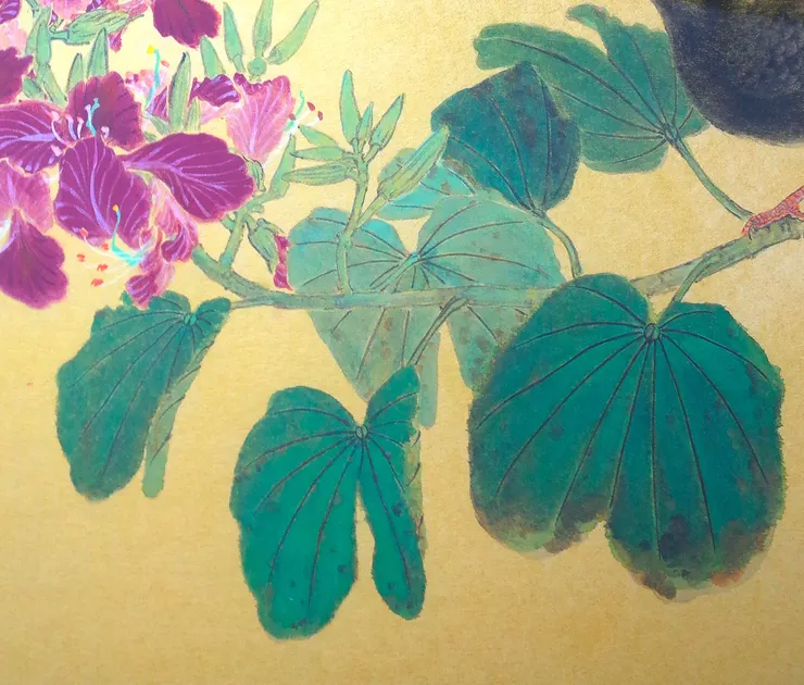 〈閑庭幽趣〉局部－羊蹄甲