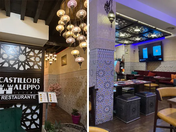 餐廳內的現代阿拉伯風格裝潢