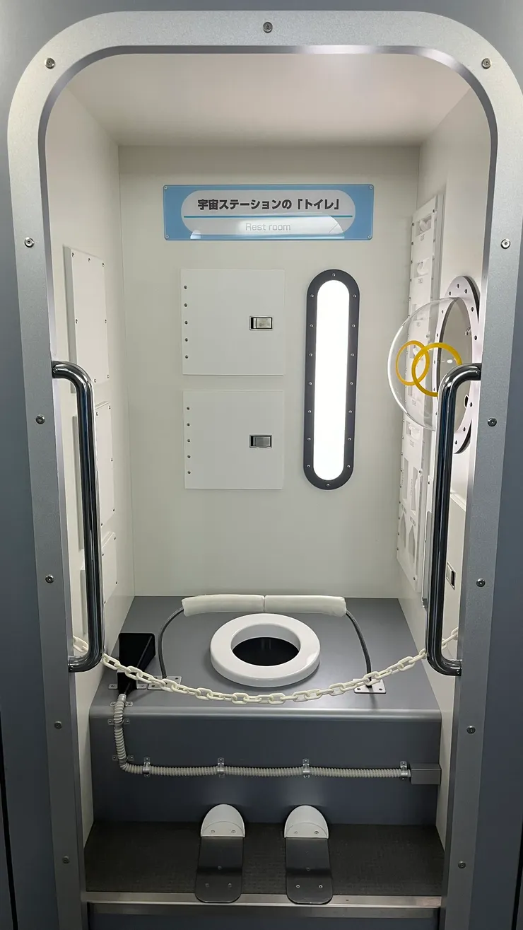 相當不方便的太空生活。