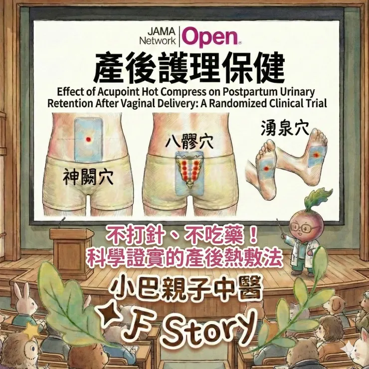 產後熱敷穴位示意圖