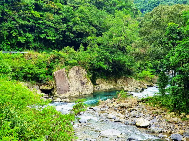 桶後林道欣賞蜿蜒清澈的桶後溪流之美