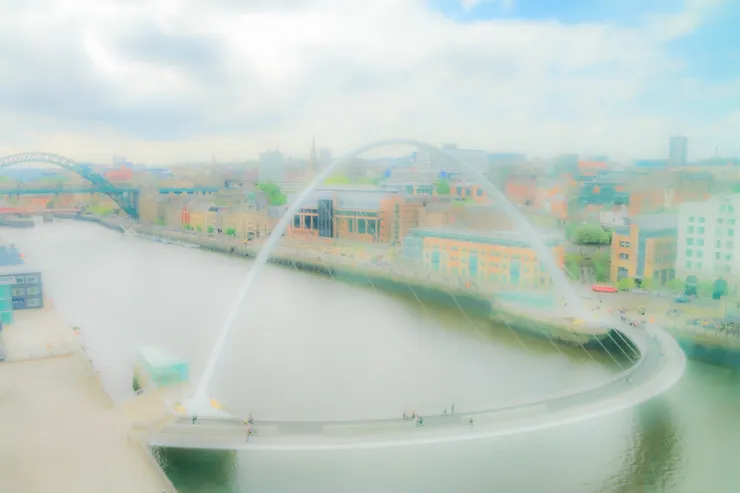 千禧橋、泰恩河與紐卡索一景