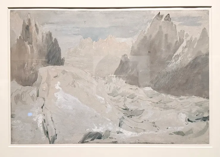 Artwork Caption The Mer de Glace, Looking up to the Aiguille de Tacul, 1802