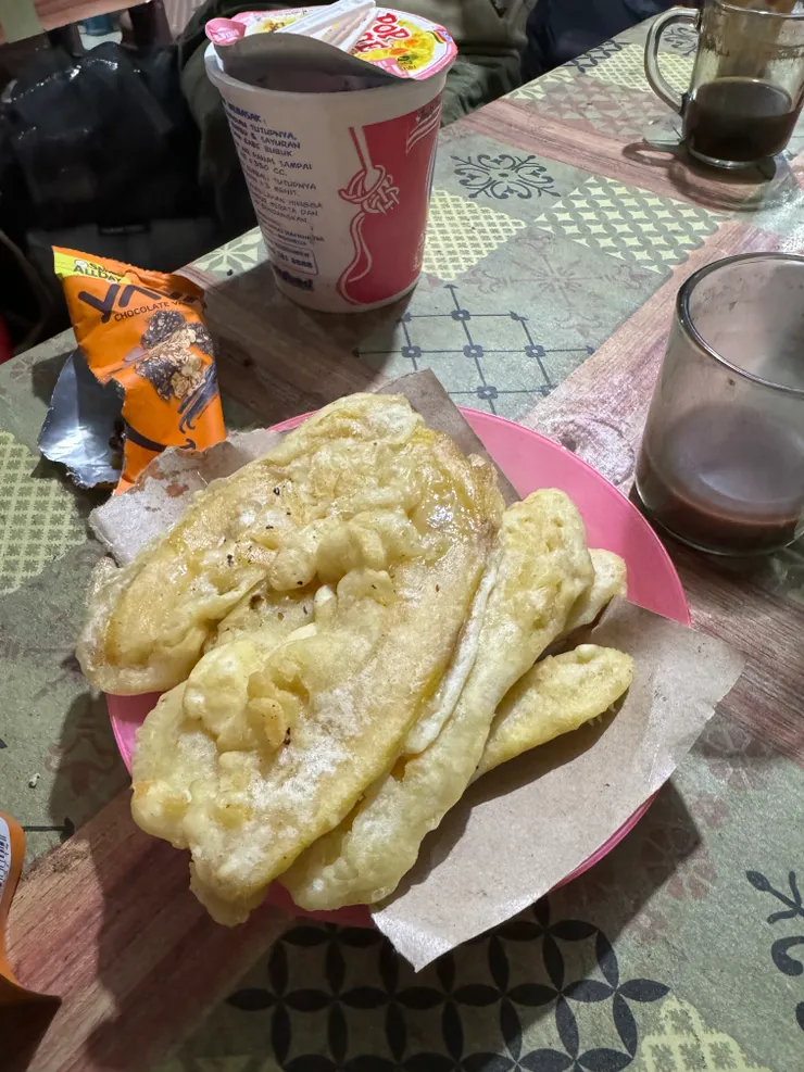 天冷的時候，吃到現煎到香焦煎餅，真的好美味