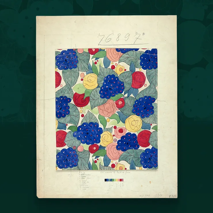 《花卉研究》保羅．伊里比。圖片來源：國立故宮博物院