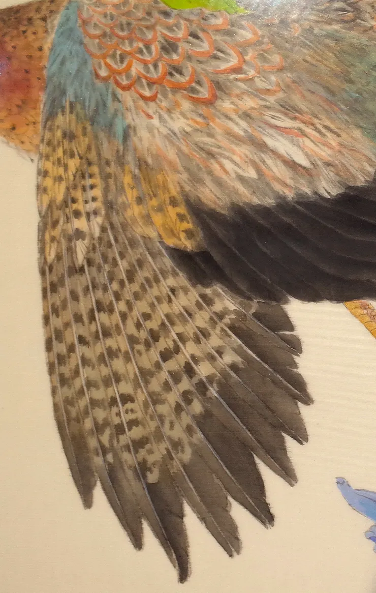 〈春律─向林玉山老師致敬／三月之晨〉局部－雉雞