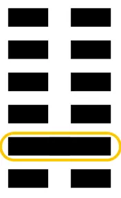 由陰變陽，全卦因此變成「師」卦。