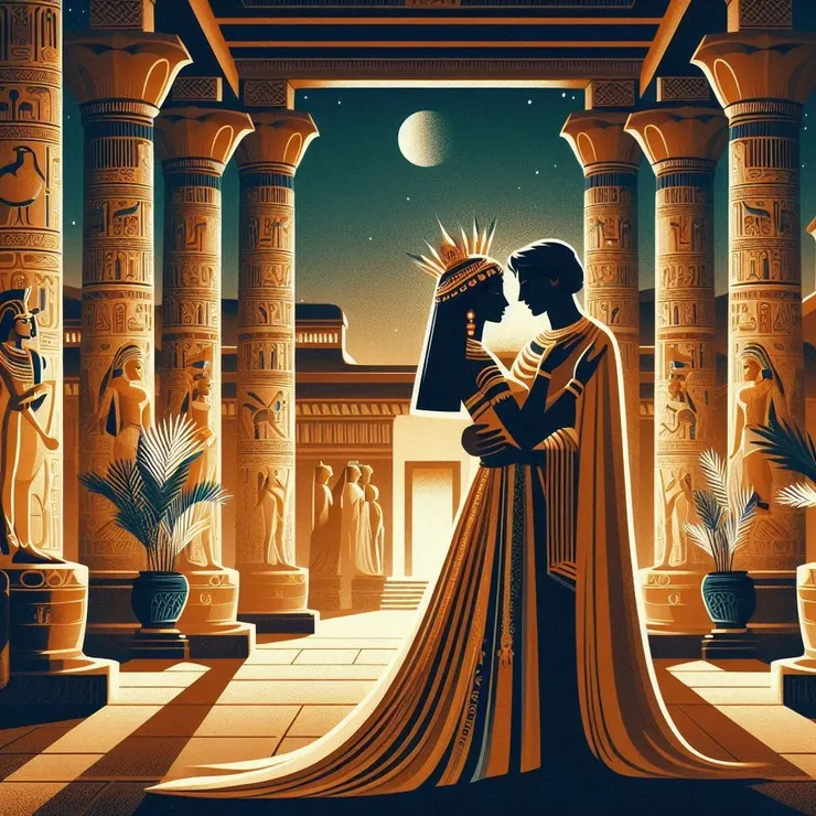 埃及艷后克麗奧佩特拉與兩位羅馬強人凱薩與安東尼都有情感與政治上的聯繫，並各自為他們生下了孩子。