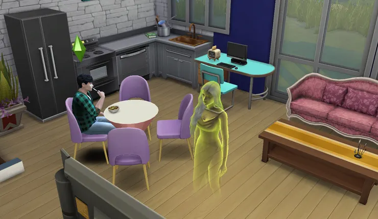 慢慢的棣棣也習慣了變鬼魂在家穿梭的芊芊...