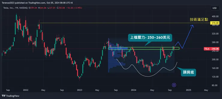 特斯拉週線圖