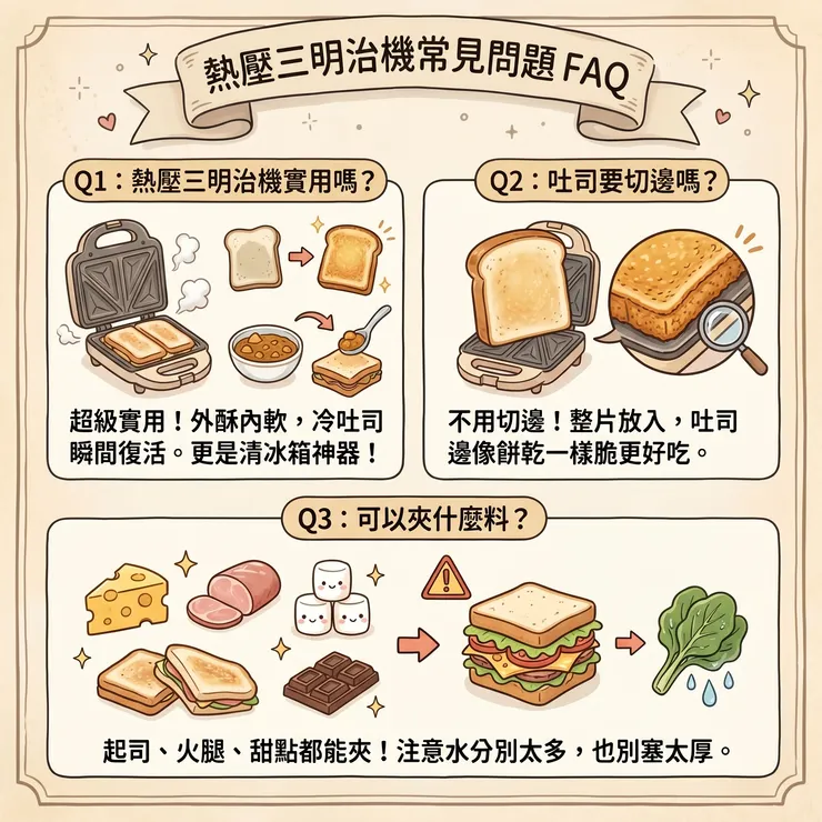 熱壓三明治機常見問題FAQ
