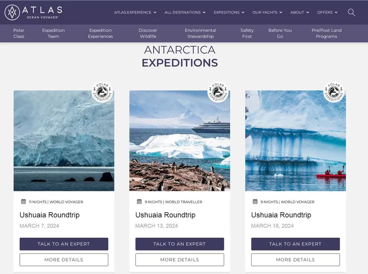 擷取自Atlas Ocean Voyages船公司官網。