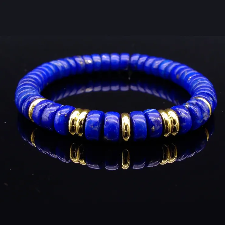 青金石：埃及藍金風華 男士手鍊