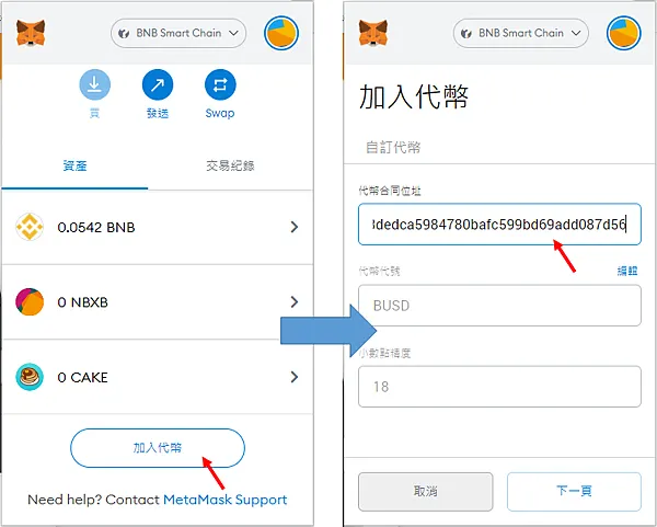 Metamask｜小狐狸錢包新增 BUSD 教學 (How to add BUSD in Metamask)