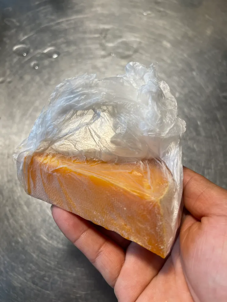 預切的小塊也可以這樣類真空處理。