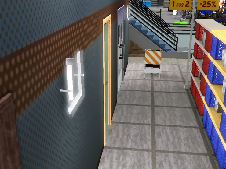 這條走廊通向員工專用區域。