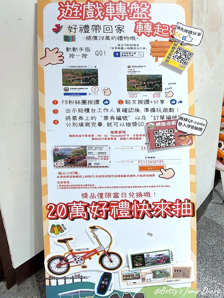 ▲苗栗三義-舊山線鐵道自行車C路線,龍騰站/圖片來源:Betty's Jump Diary