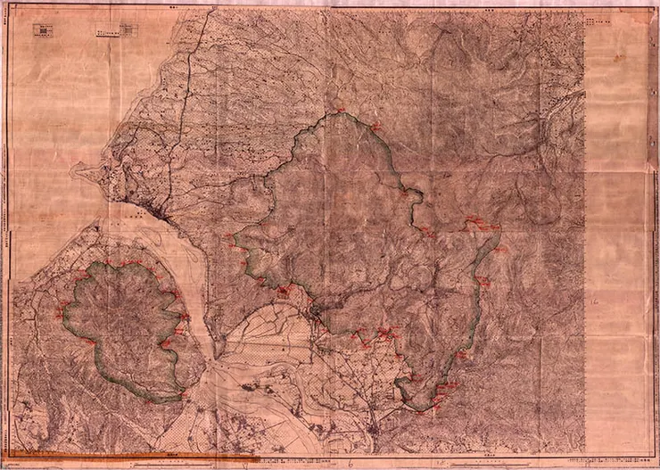 圖3 大屯國立公園詳圖 案名：臺灣區國立公園位置計劃圖 檔號：0026/912.4/4010 來源機關：國防部史政編譯局 管有機關：國家發展委員會檔案管理局