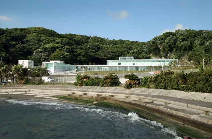 面海而建的橫須賀美術館可以眺望船隻進出港口（圖片來源：Tamio Ohashi）