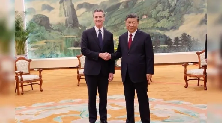 2023年10月: ❙紐森❙ 獲得與 ❙習近平❙ 面談的機會