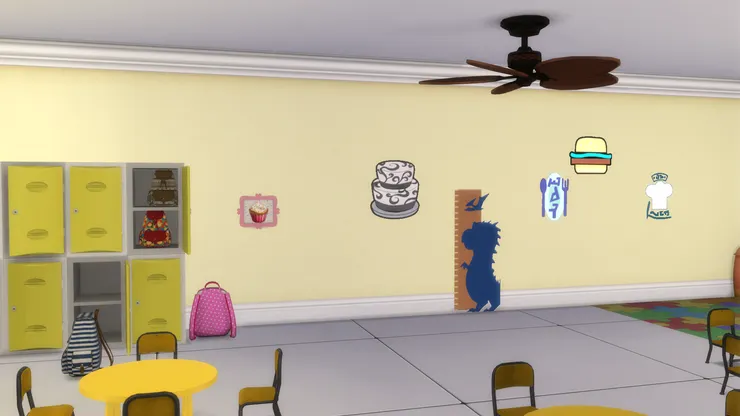 牆壁上全是美味食物的圖案！選這班果然最明智！