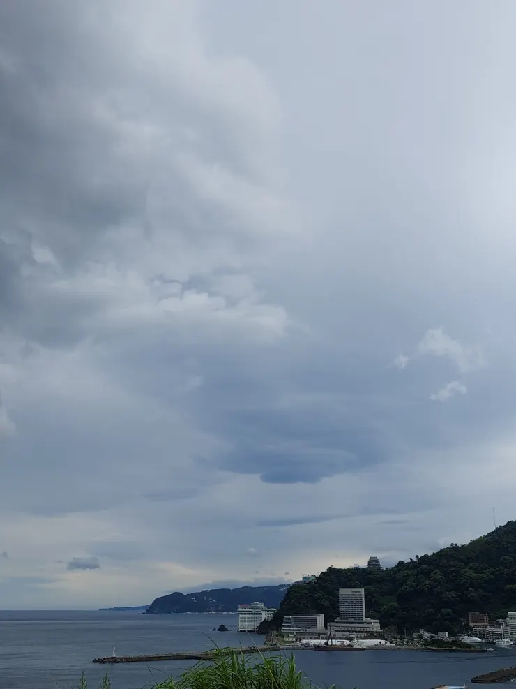 遠遠那個是熱海城。後來才知道熱海城不是百大名城。