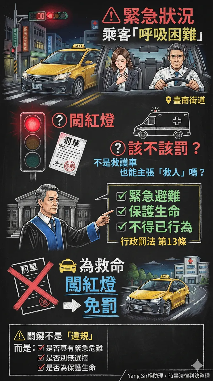 闖紅燈主張緊急避難