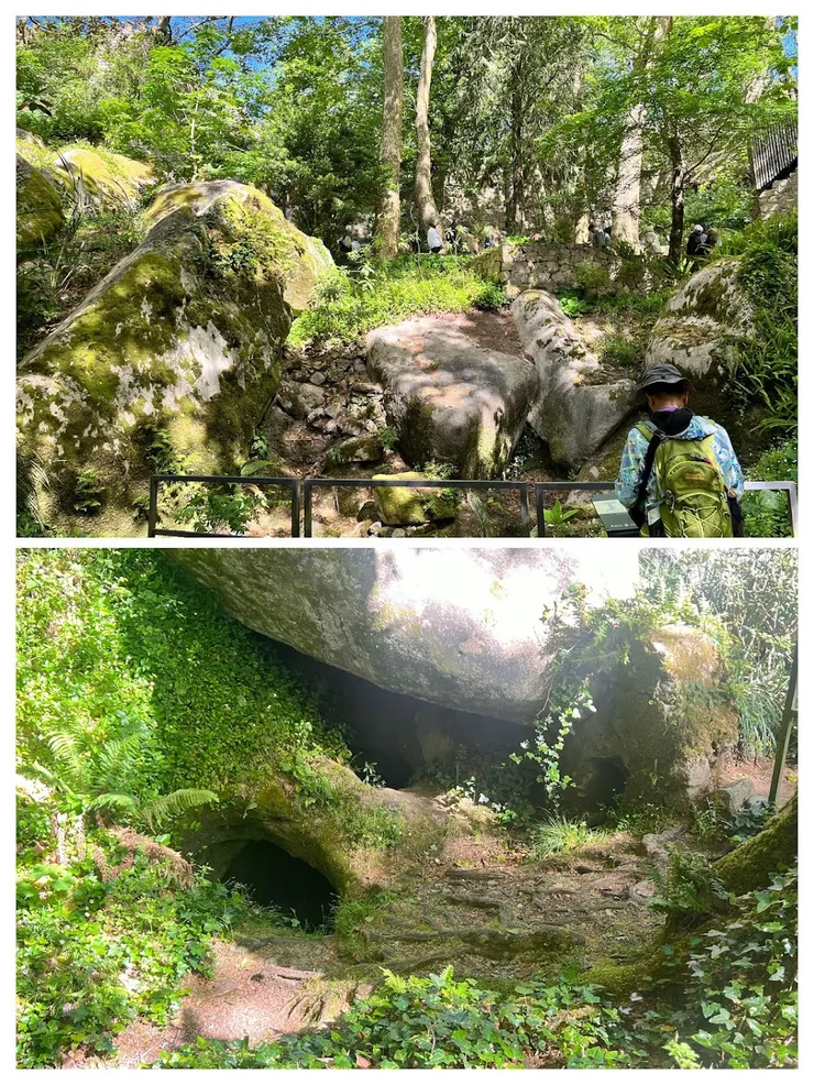 房屋的地基遺址，挖掘出當代用品和獵物遺骸。