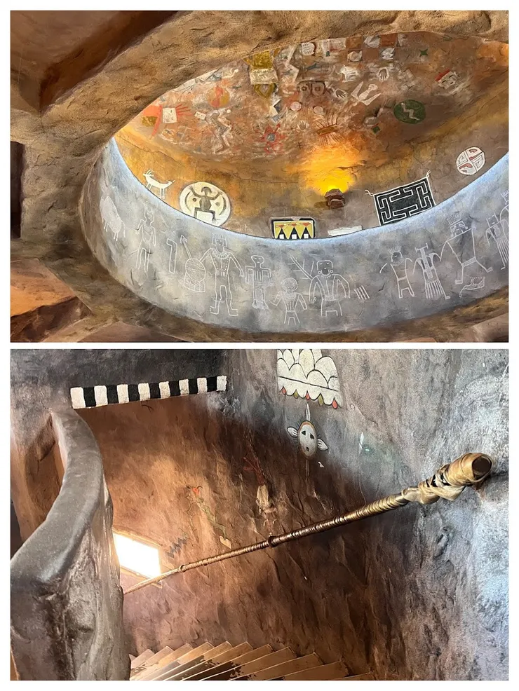 牆壁和天花板彩繪原住民圖騰