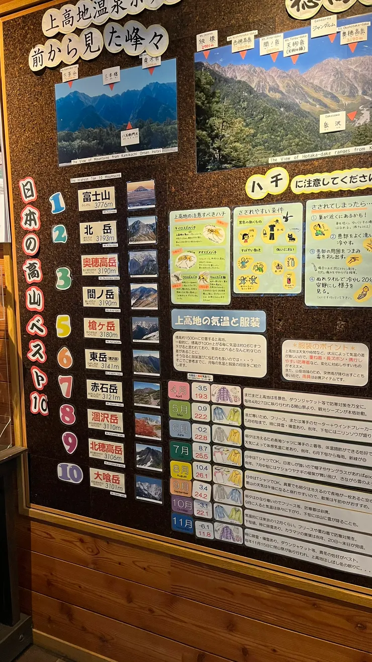 上高地的日夜溫差真的也能到滿大。