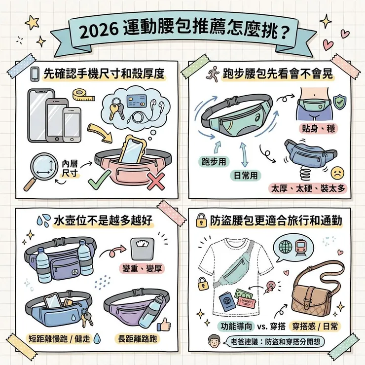 【運動腰包推薦】2026 哪款最適合跑步？🏃 Dcard、PTT 6 款貼身腰包實話評比