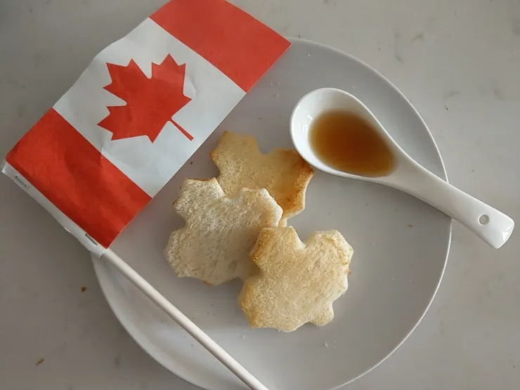 自己做的應景楓葉吐司