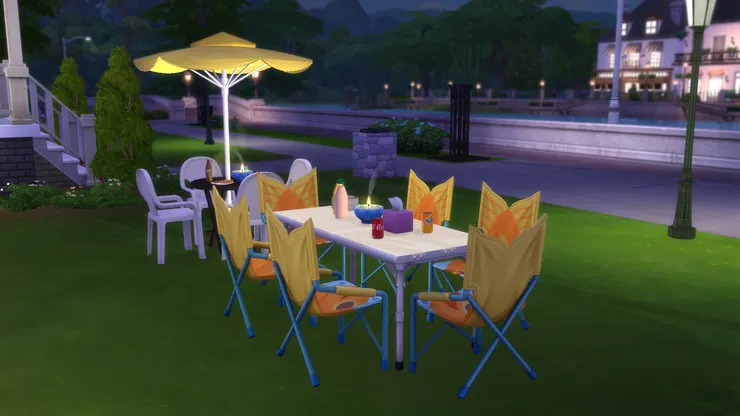 我真的很喜歡這些摺椅的造型和顏色，特別又好看，令燒烤大會更有氣氛。