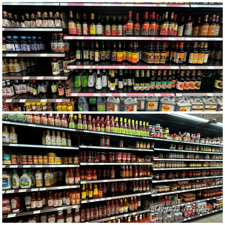 看這日常調味料的貨架，是不是很有走在台灣超市的感覺呢？