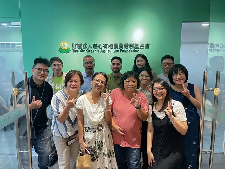 ▲2024/7/19 IFOAM執行長來台在汐止科學園區的慈心有機農業發展基金會召開OWC工作會議。