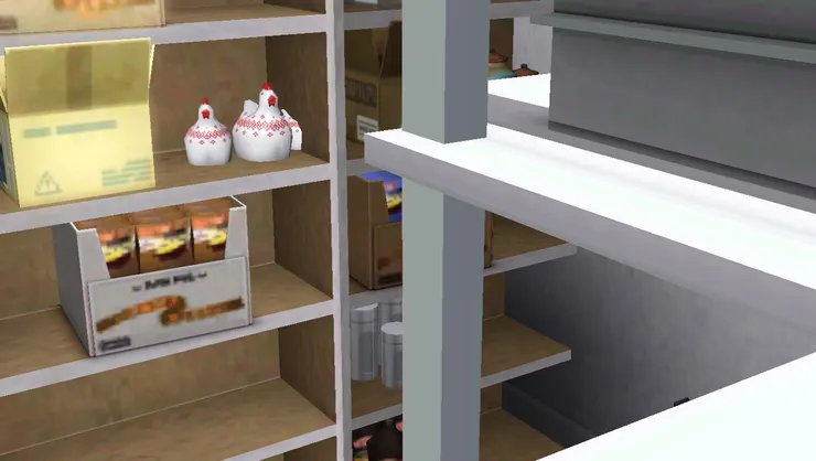 當店面的貨賣得七七八八，店員便會在這裏拿存貨。