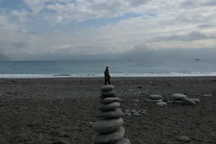 七星潭借位拍照